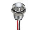 LED Indicator Wire Lead White DC 24V 8mm 1.6cd